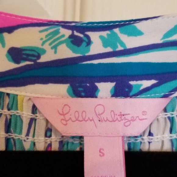 Lilly Pulitzer Elsa silk blouse BEAUTIFUL shirt! - Picture 3 of 3